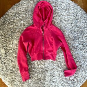 Lululemon cropped scuba hoodie in pink!